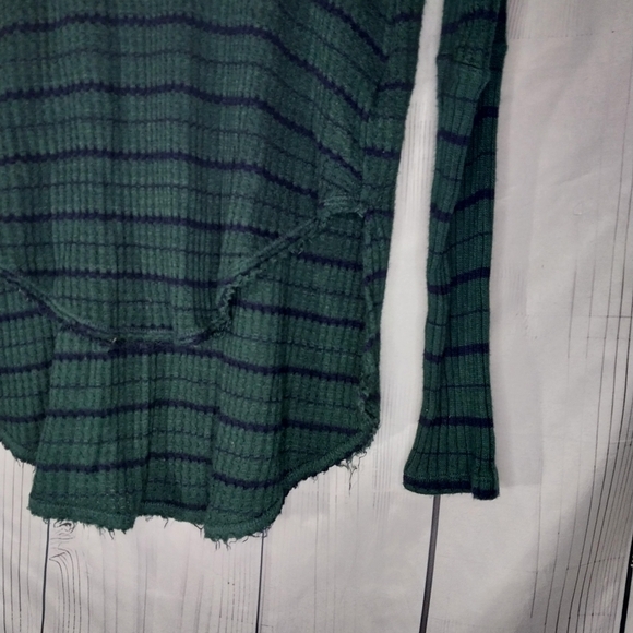 We The Free/ Free People Kristina Drippy Thermal Sweater With Raw Edges Size XS - Picture 2 of 13